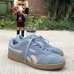 Reebok Unisex Smash Edge Sneaker, Soft Slate/White/Gum, size 8.5 Women’s